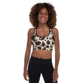 padded performance sports bra front view