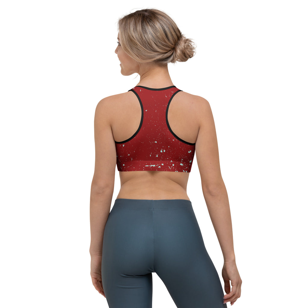 racerback sports bra close-up detail