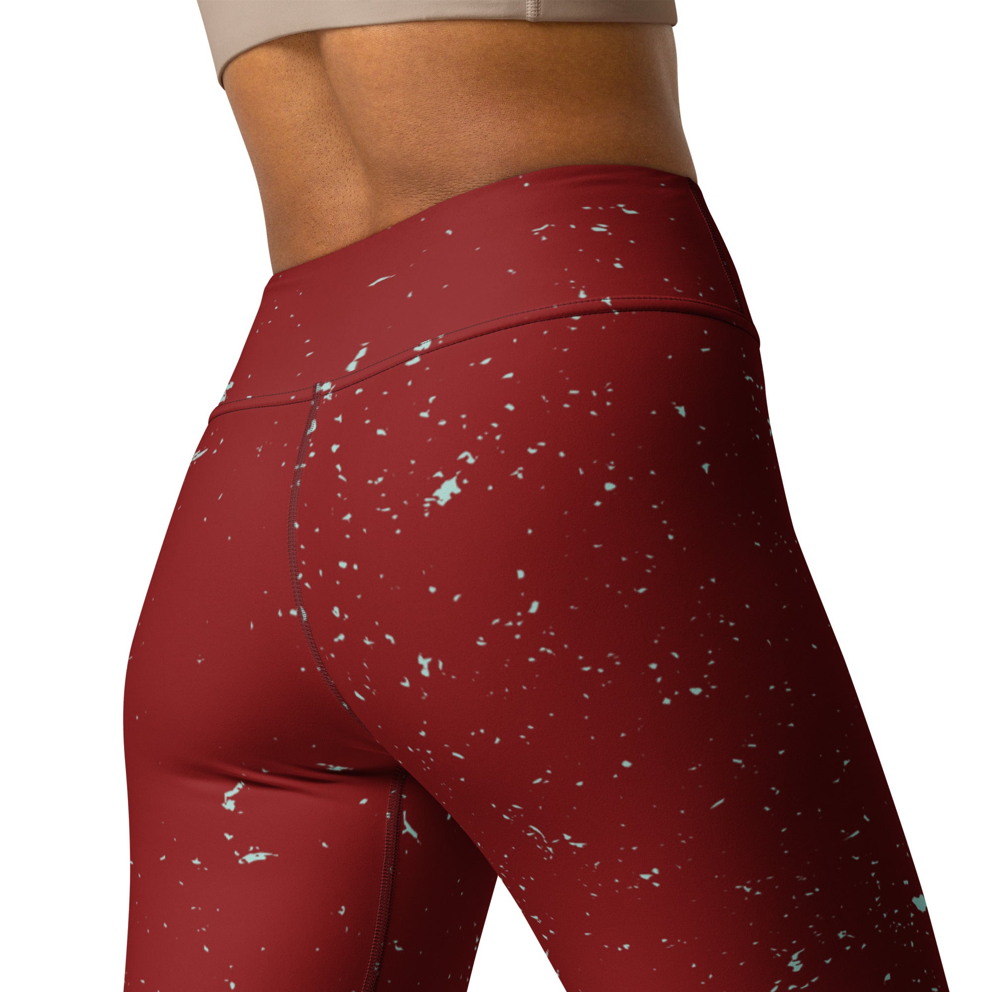 women's paint splatter workout leggings 