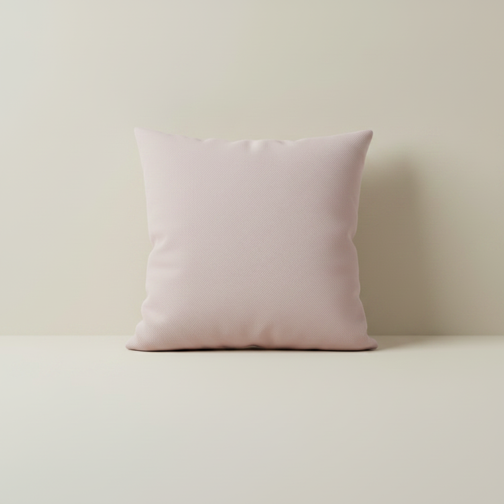 pink archway brushed twill pillow on a light beige surface 
