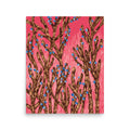 pink botanical abstract wall art print
