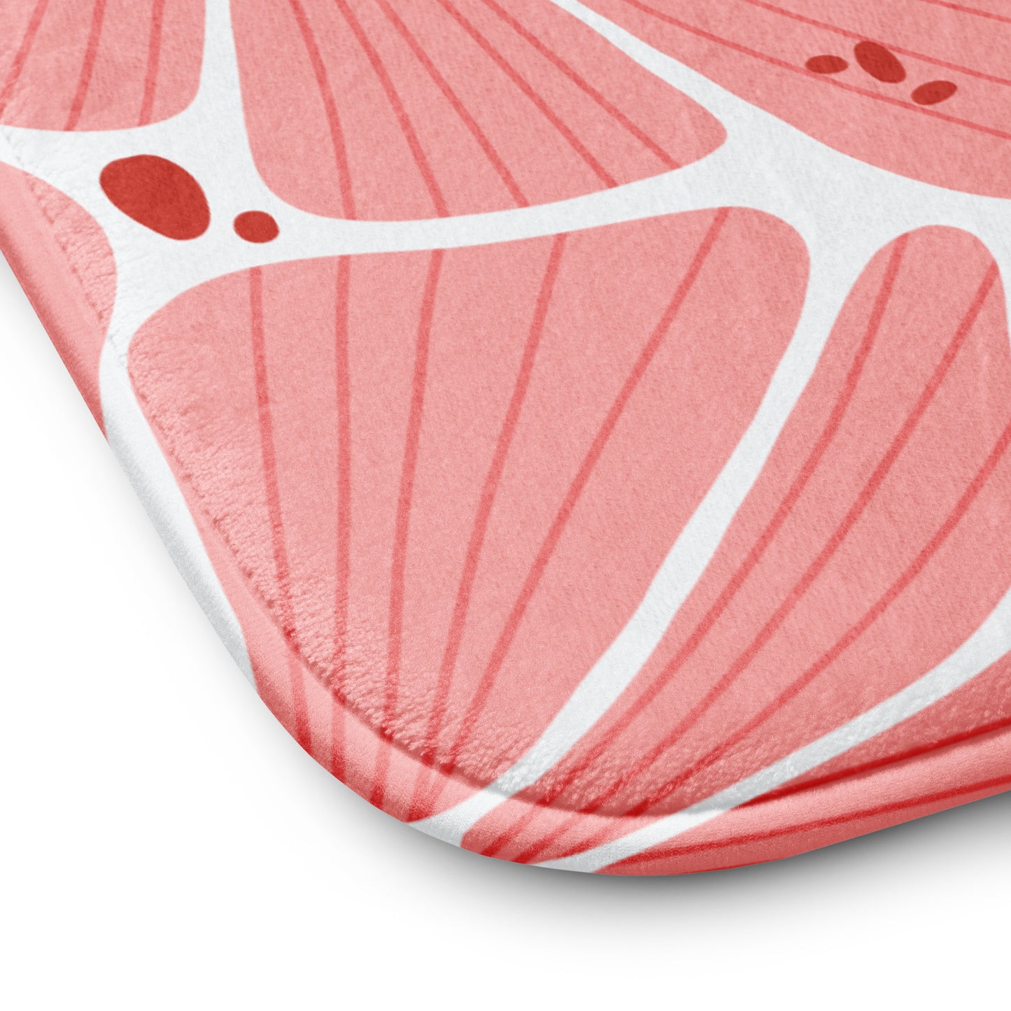 Pink Floral Abstract Memory Foam Bath Mat - Mirfia