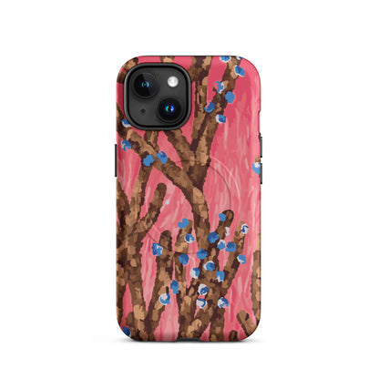 abstract pink floral MagSafe iPhone cse design