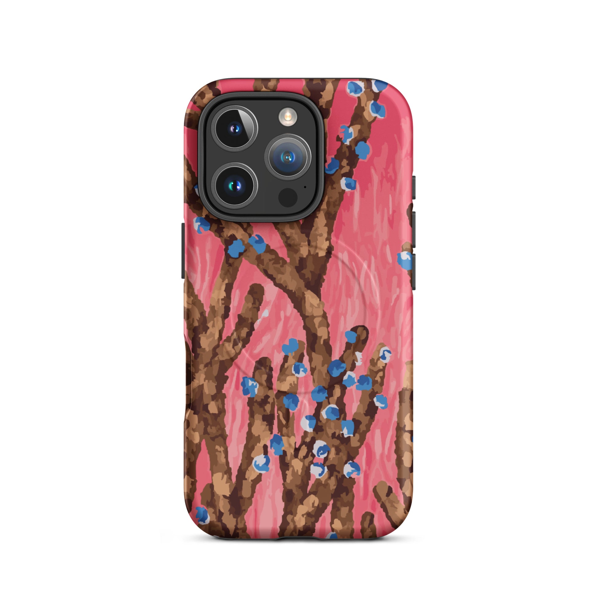 abstract pink wildflower iPhone case modern design