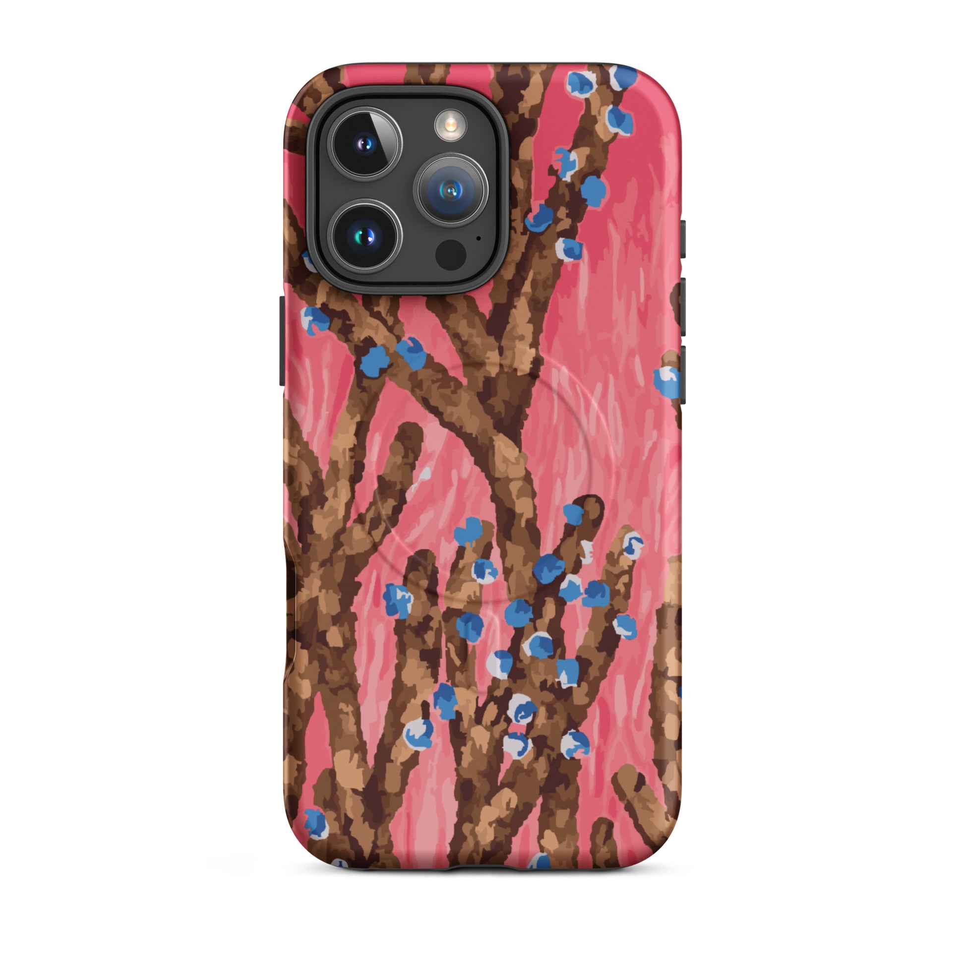 abstract pink floral iPhone MagSafe case aesthetic 