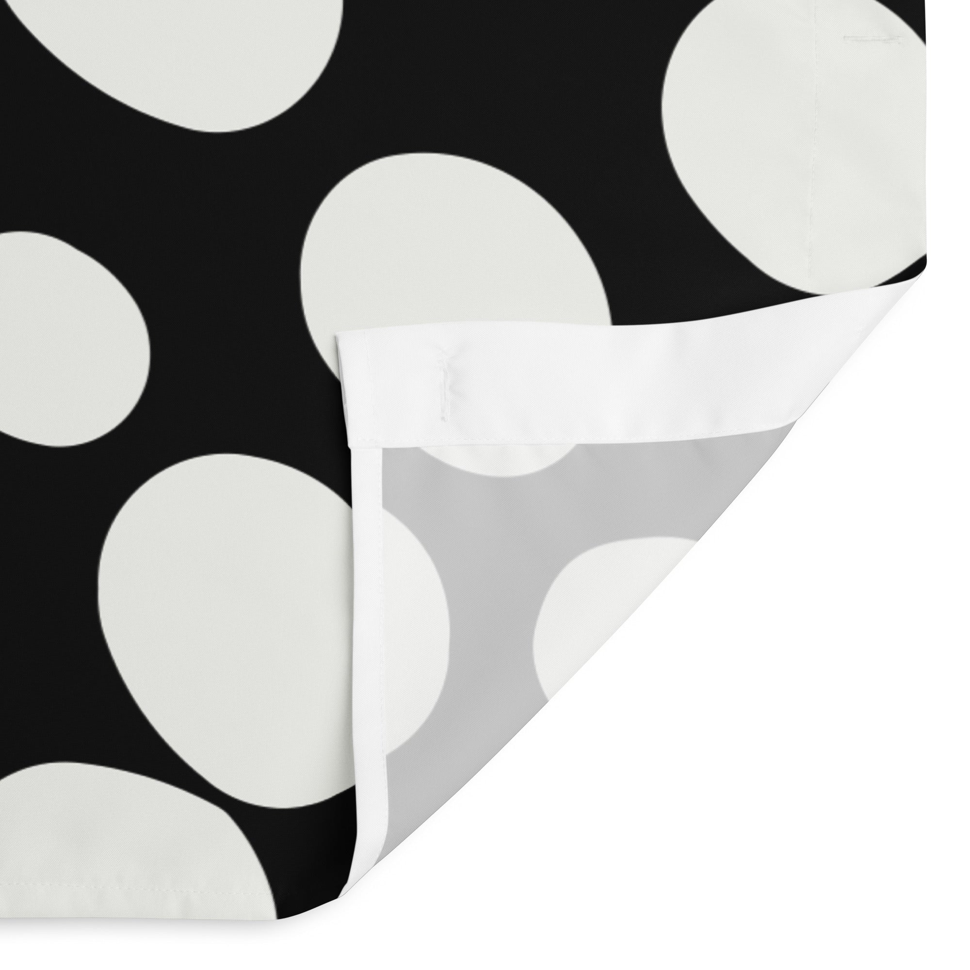 Polka Dotted Black Shower Curtain - Mirfia