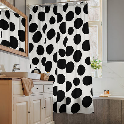 Polka Dotted Shower Curtain - Mirfia