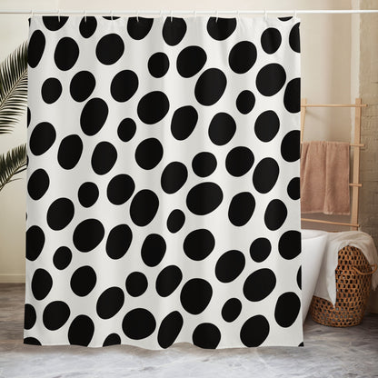 Polka Dotted Shower Curtain - Mirfia