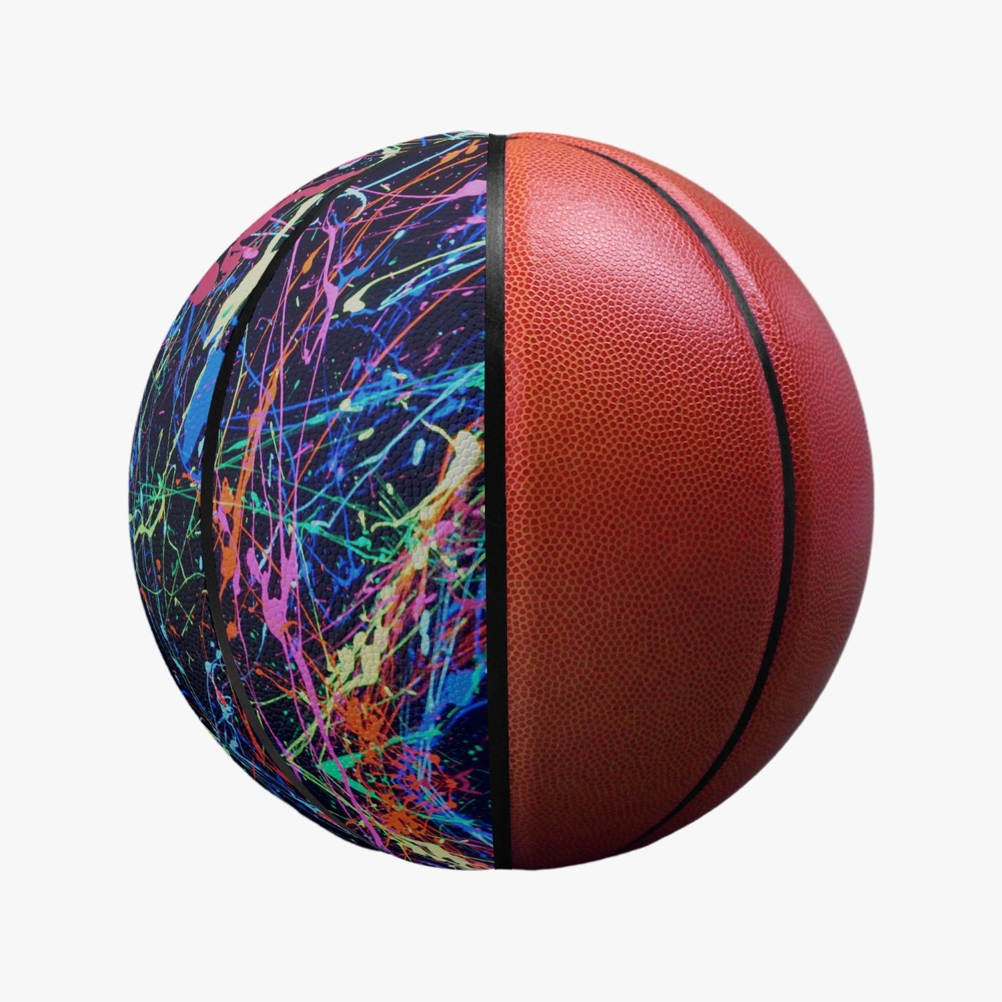 synthetic leather all court 4-panel basketball printed abstract