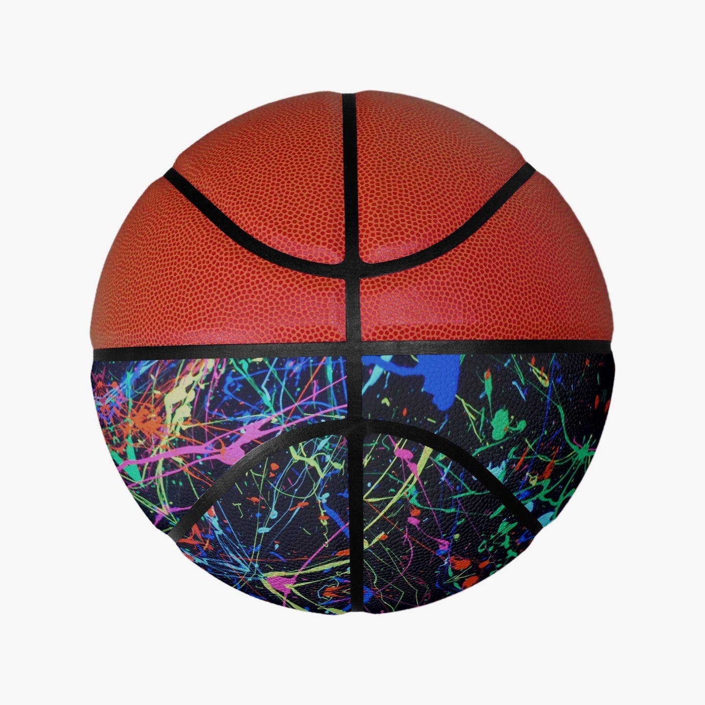 synthetic leather all court 4-panel basketball printed abstract