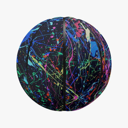 synthetic leather all court 4-panel basketball printed abstract