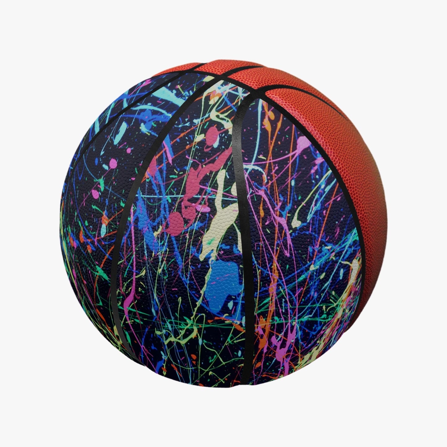 synthetic leather all court 4-panel basketball printed abstract