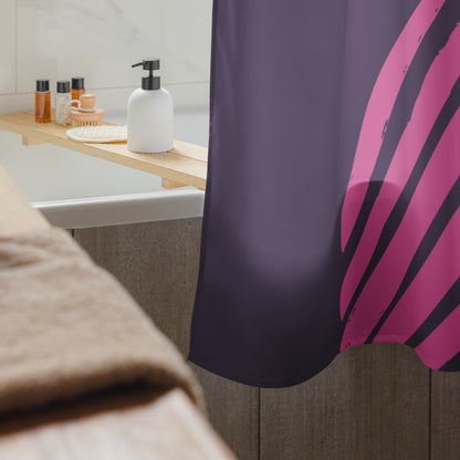 Abstract Wavy Lines Purple Shower Curtain - Mirfia