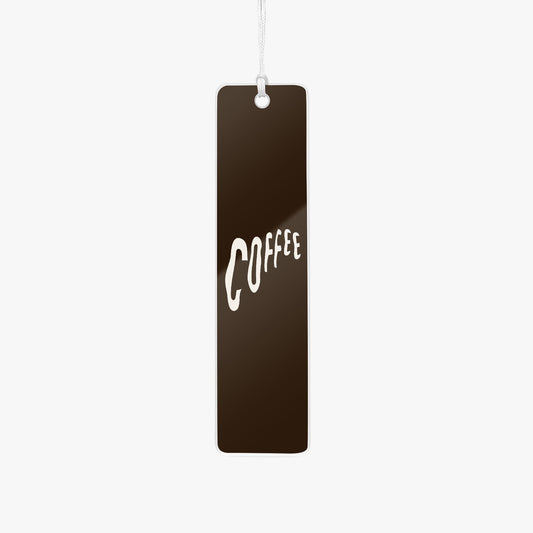 rectangle acrylic bookmark coffee