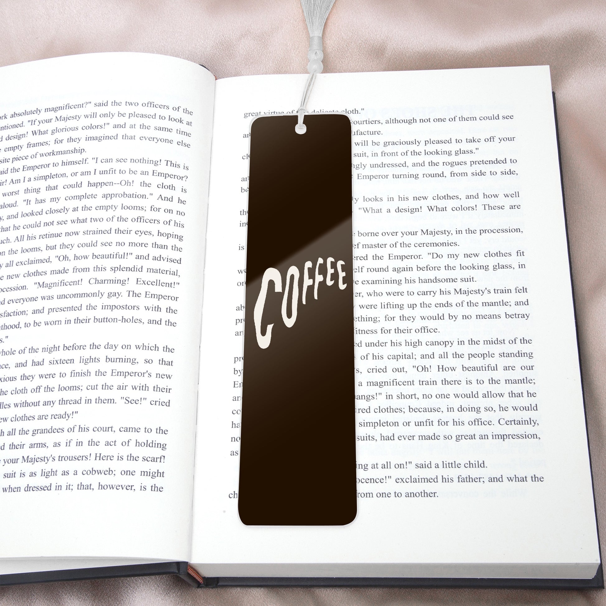 rectangle acrylic bookmark coffee