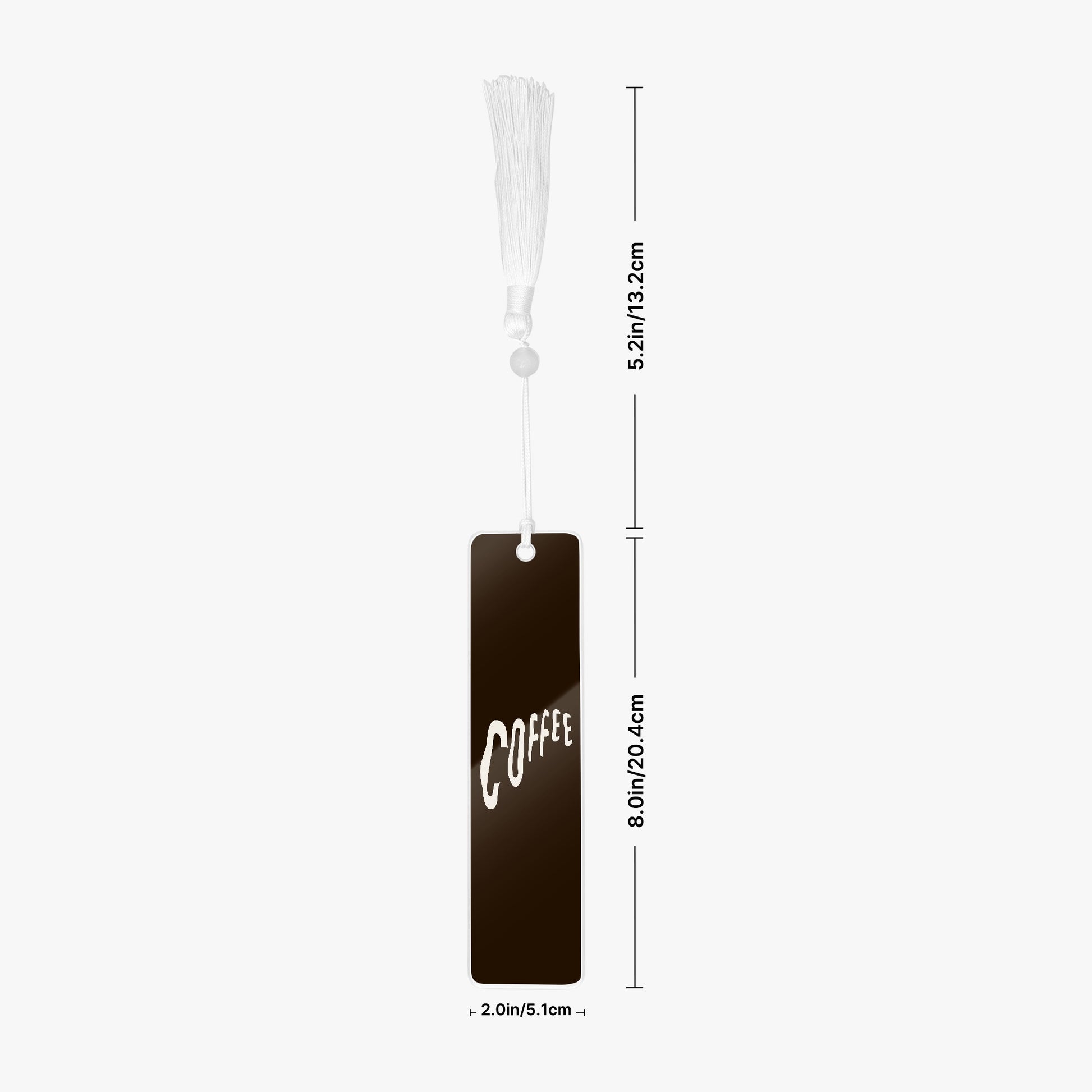 rectangle acrylic bookmark coffee