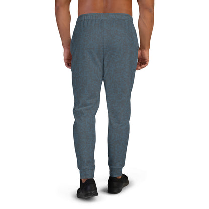 recycled slim fit joggers for men blue all over print