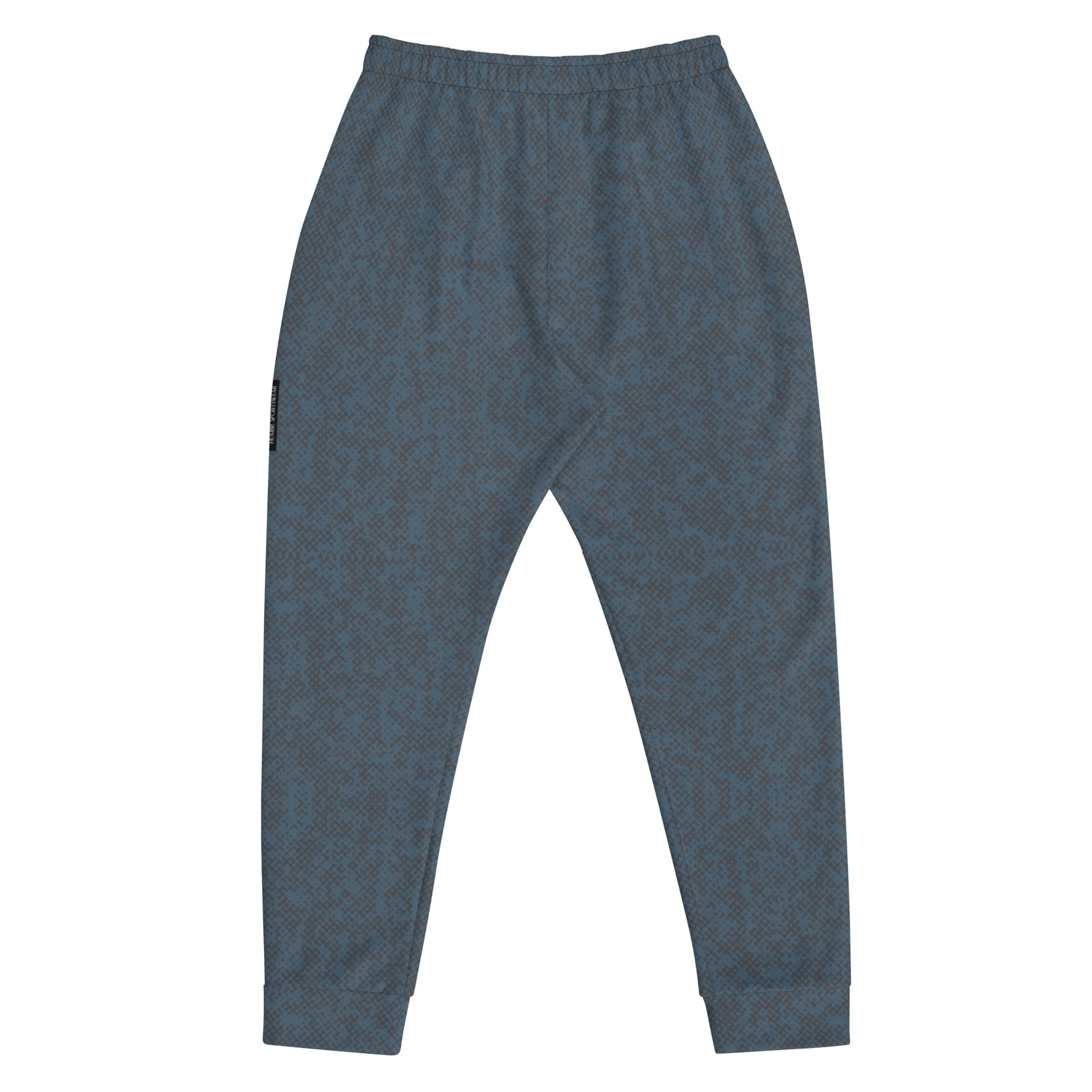 recycled slim fit joggers for men blue all over print