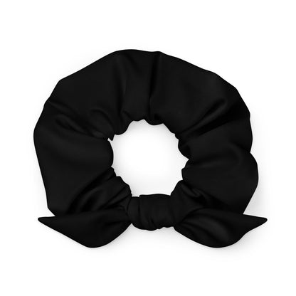 black scrunchie for hair with bow