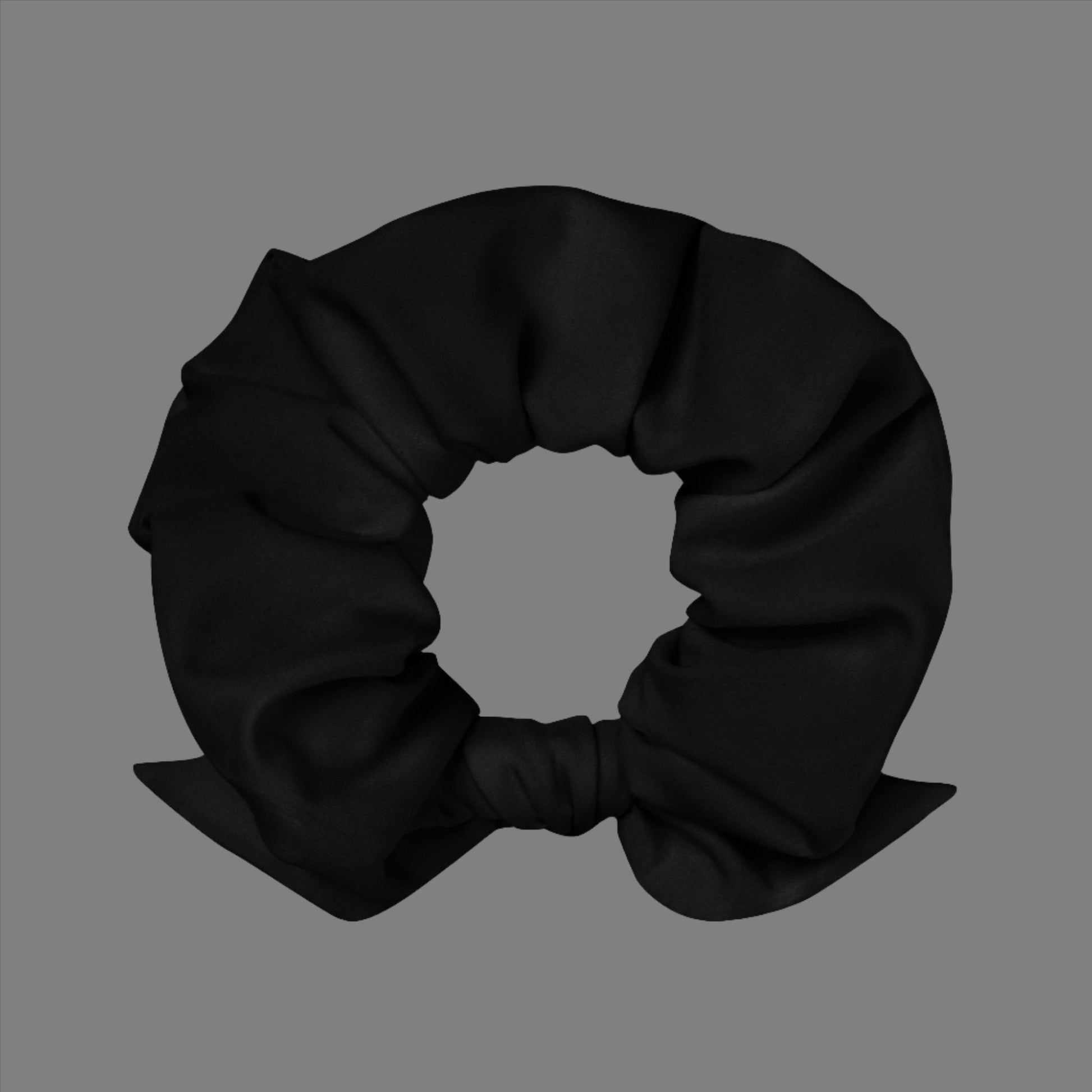 black scrunchie for hair with bow