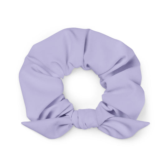 recycled purple bow scrunchie 