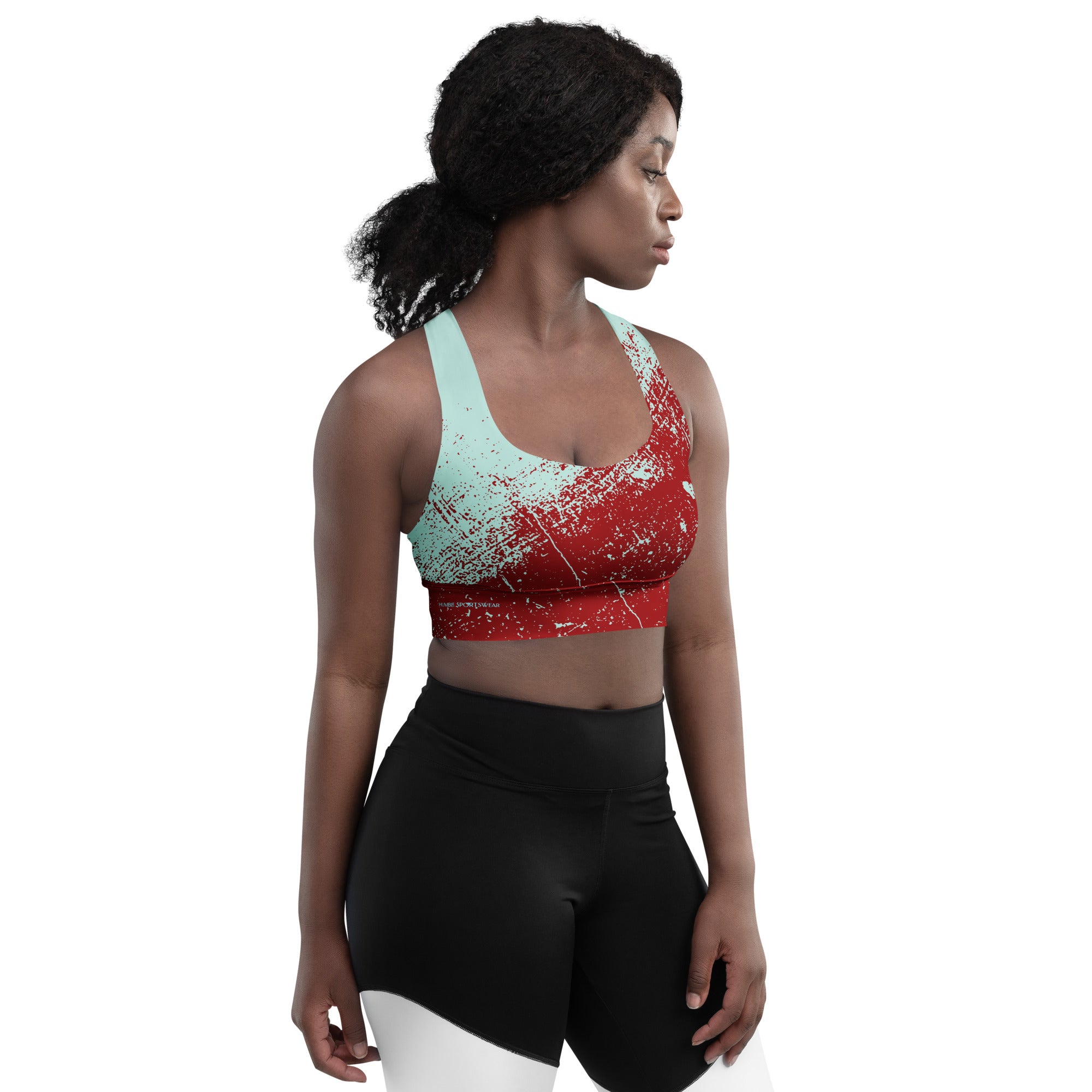 abstract recycled sports bra women