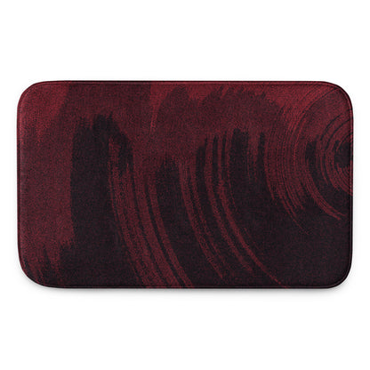 bold red bathroom rug 