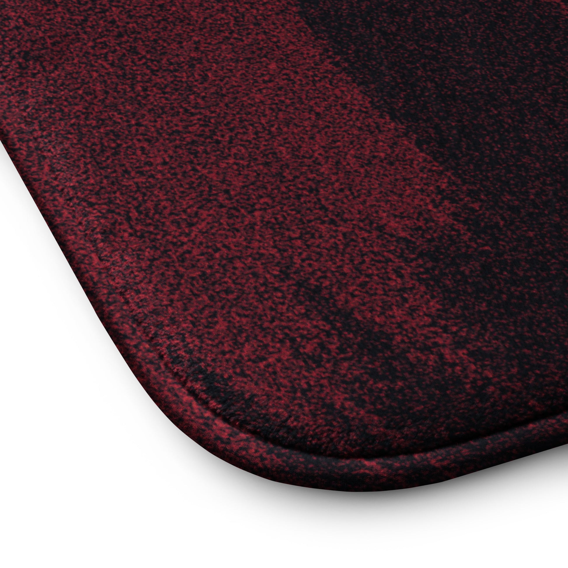 Close-up of contemporary red abstract mat 