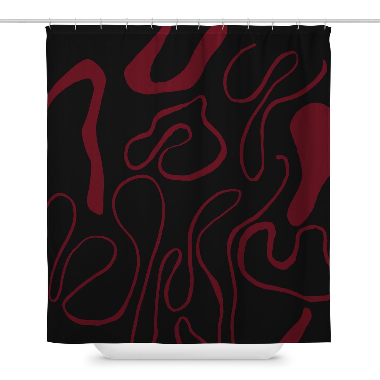 Abstract Red Lines Shower Curtain - Mirfia