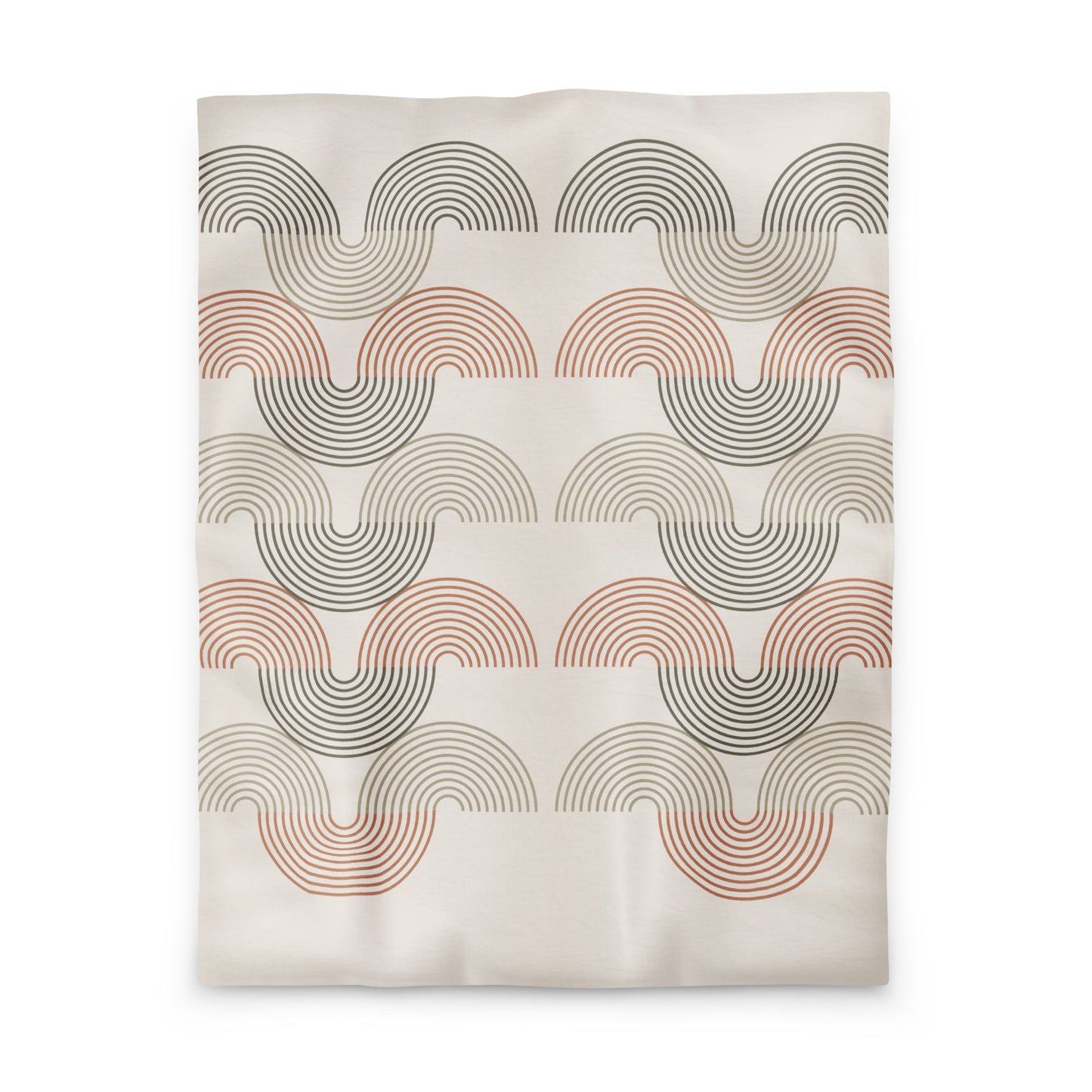 Retro Geometric Print Duvet Cover - Mirfia