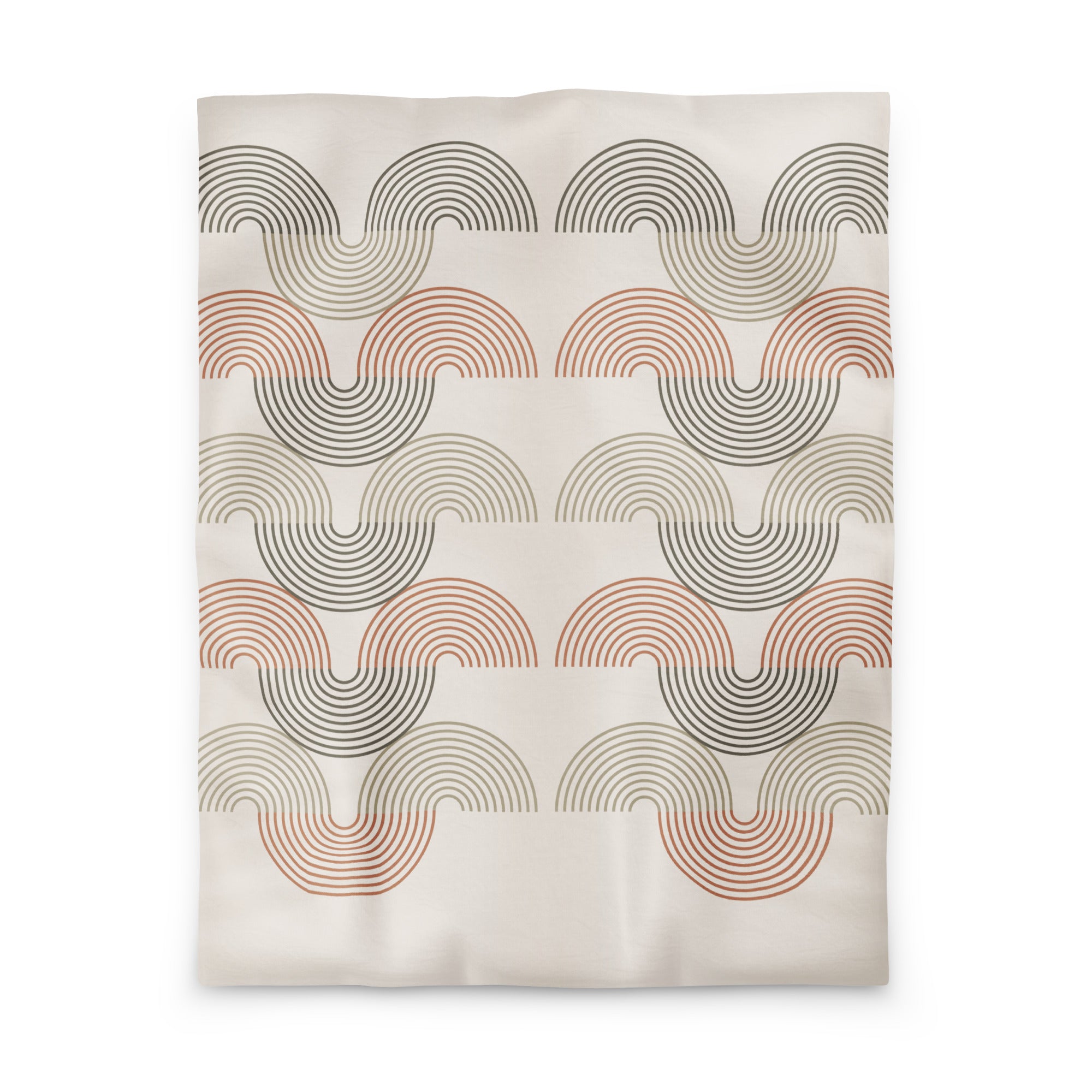 Retro Geometric Print Duvet Cover - Mirfia