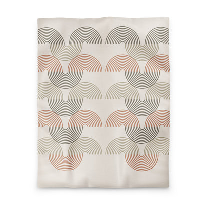 Retro Geometric Print Duvet Cover - Mirfia