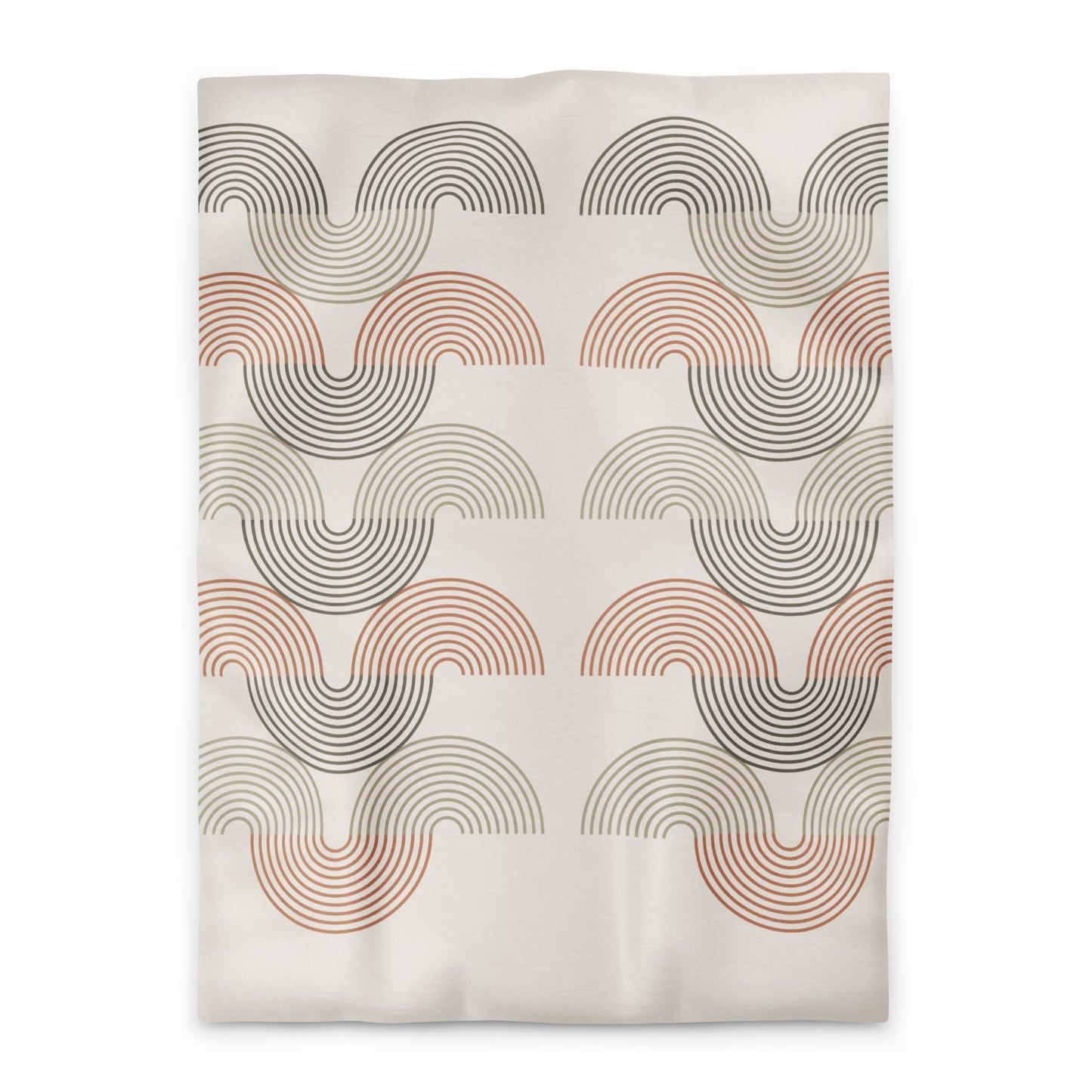 Retro Geometric Print Duvet Cover - Mirfia