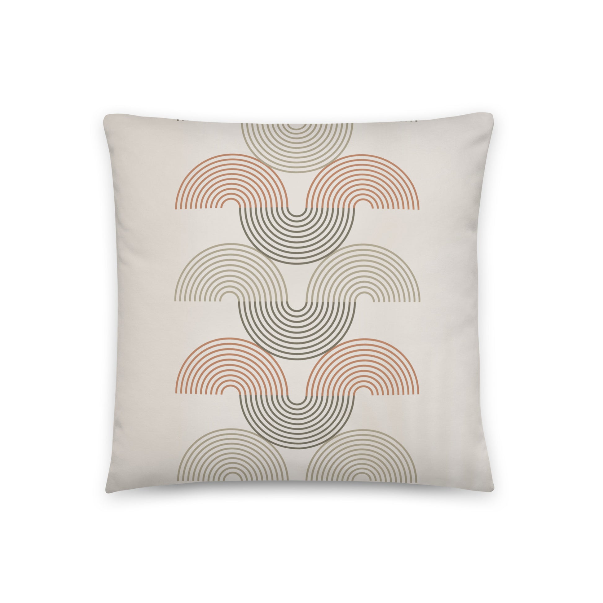 Retro Geometric Print Throw Pillow - Mirfia