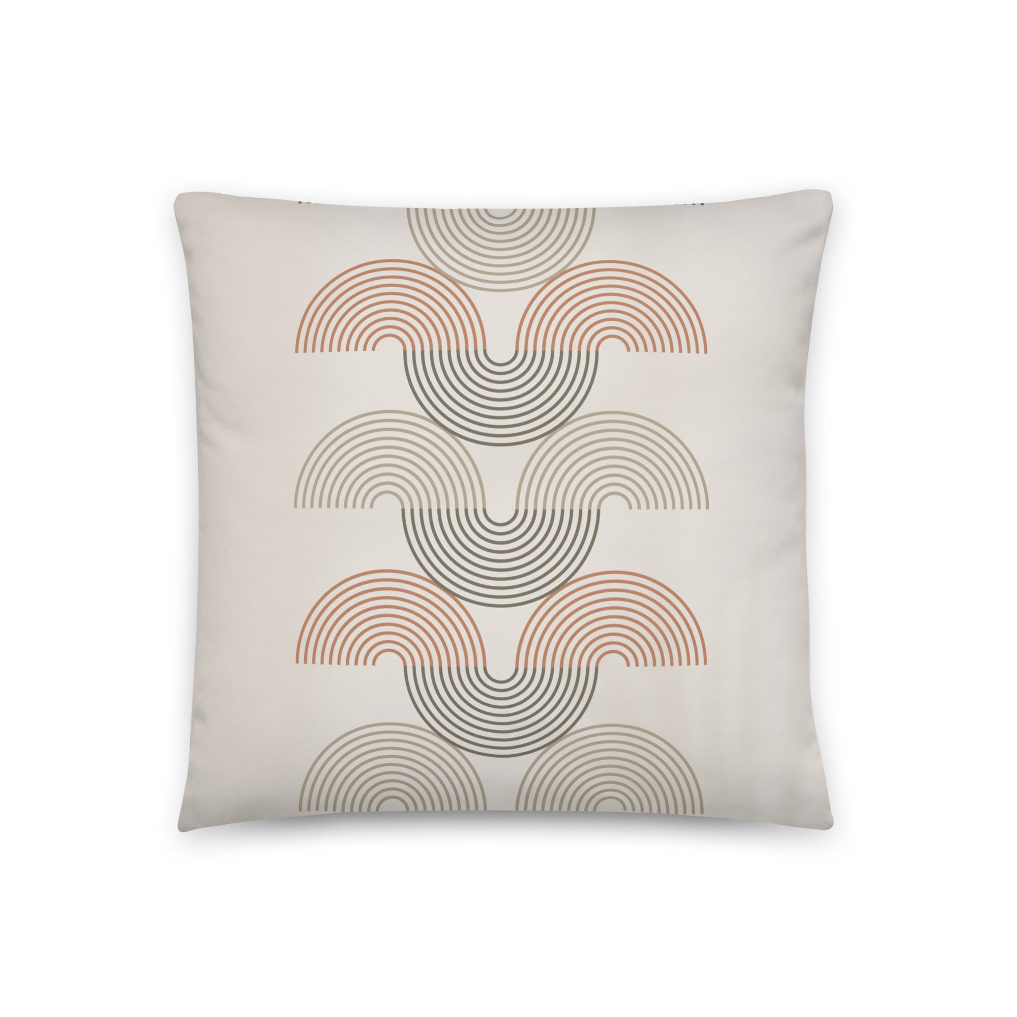 Retro Geometric Print Throw Pillow - Mirfia