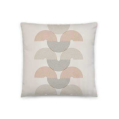 Retro Geometric Print Throw Pillow - Mirfia