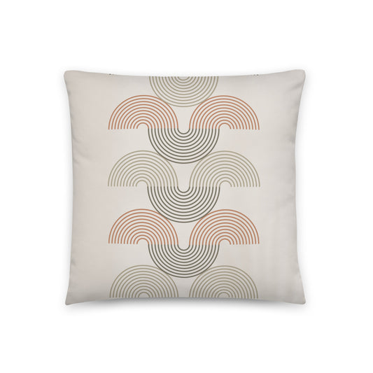 Retro Geometric Print Throw Pillow - Mirfia