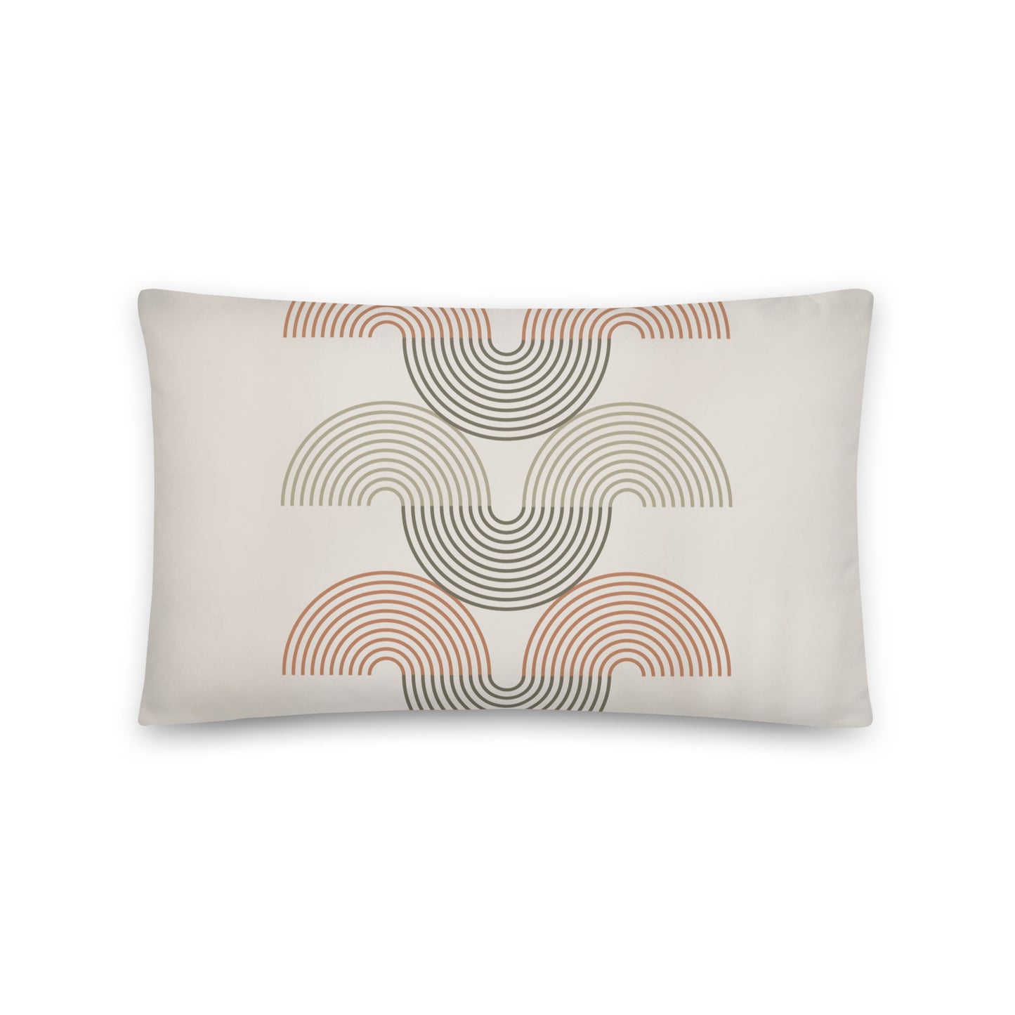 Retro Geometric Print Throw Pillow - Mirfia