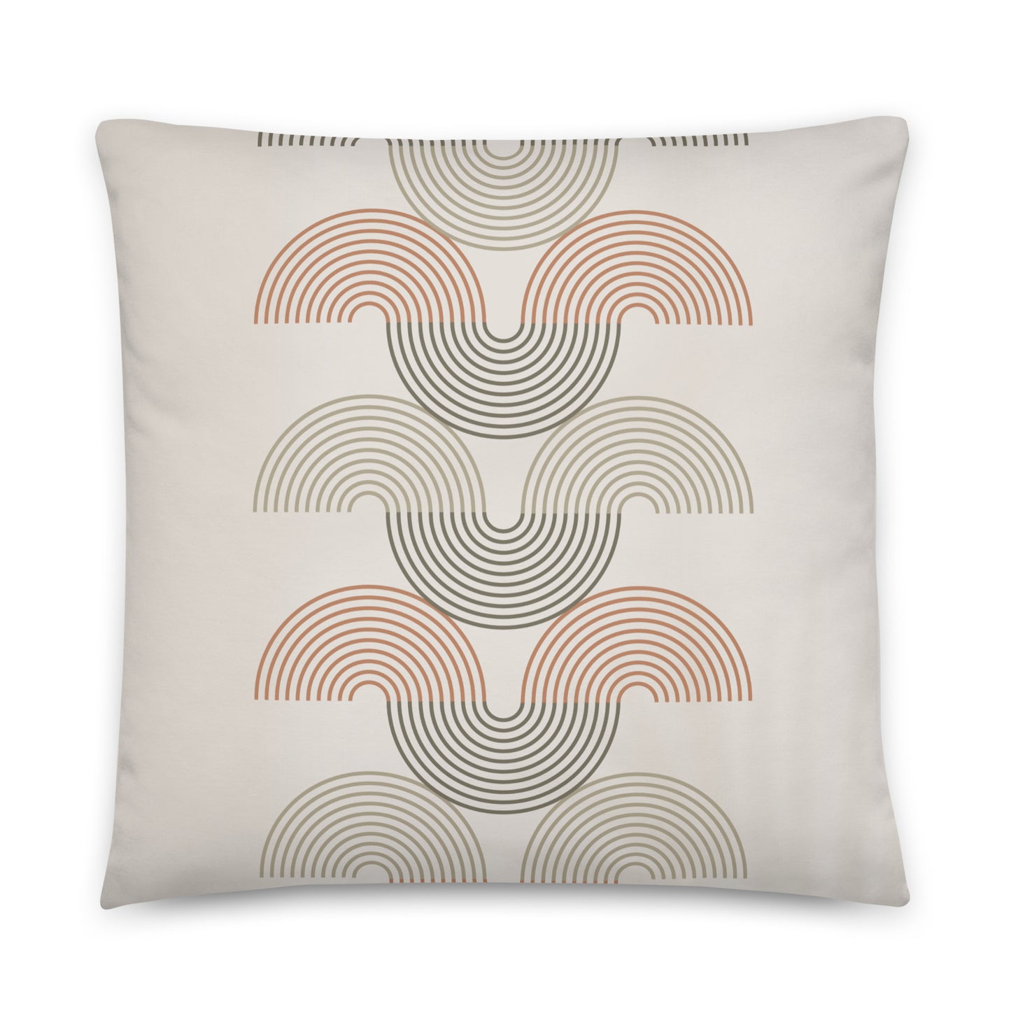 Retro Geometric Print Throw Pillow - Mirfia