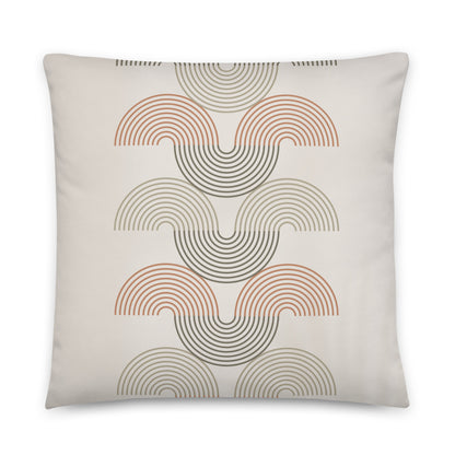 Retro Geometric Print Throw Pillow - Mirfia
