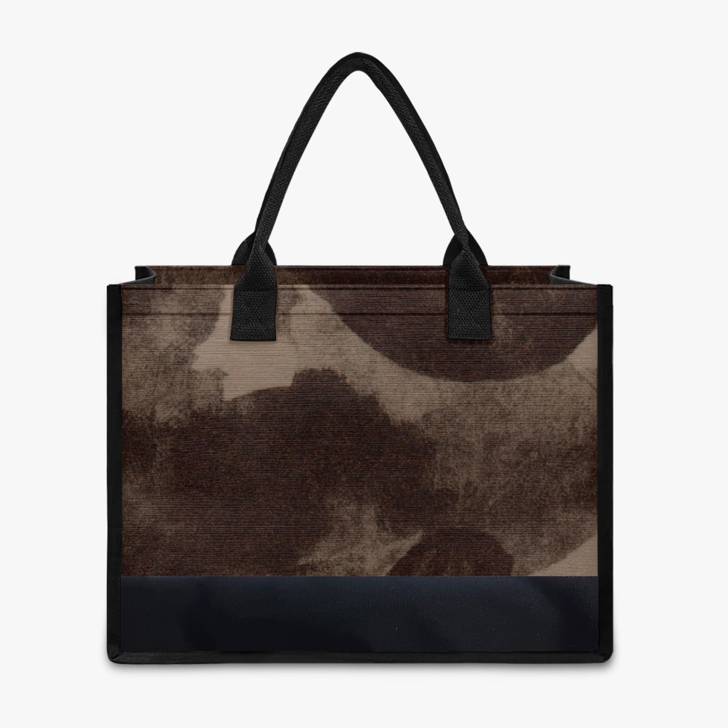 brown abstract moth reusable shopping tote bag