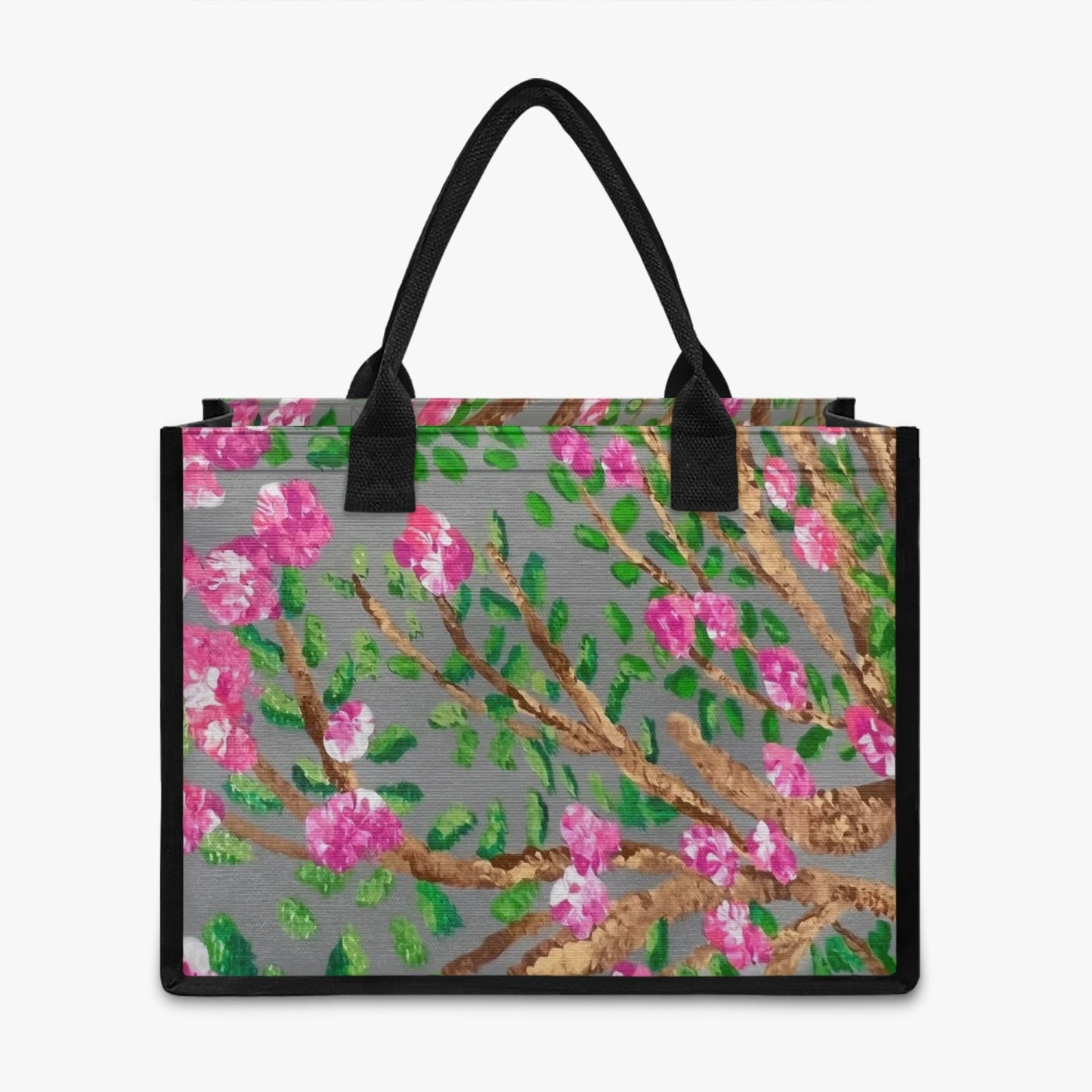 floral reuseable shopping tote bag 