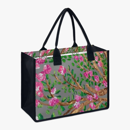 floral reuseable shopping tote bag 