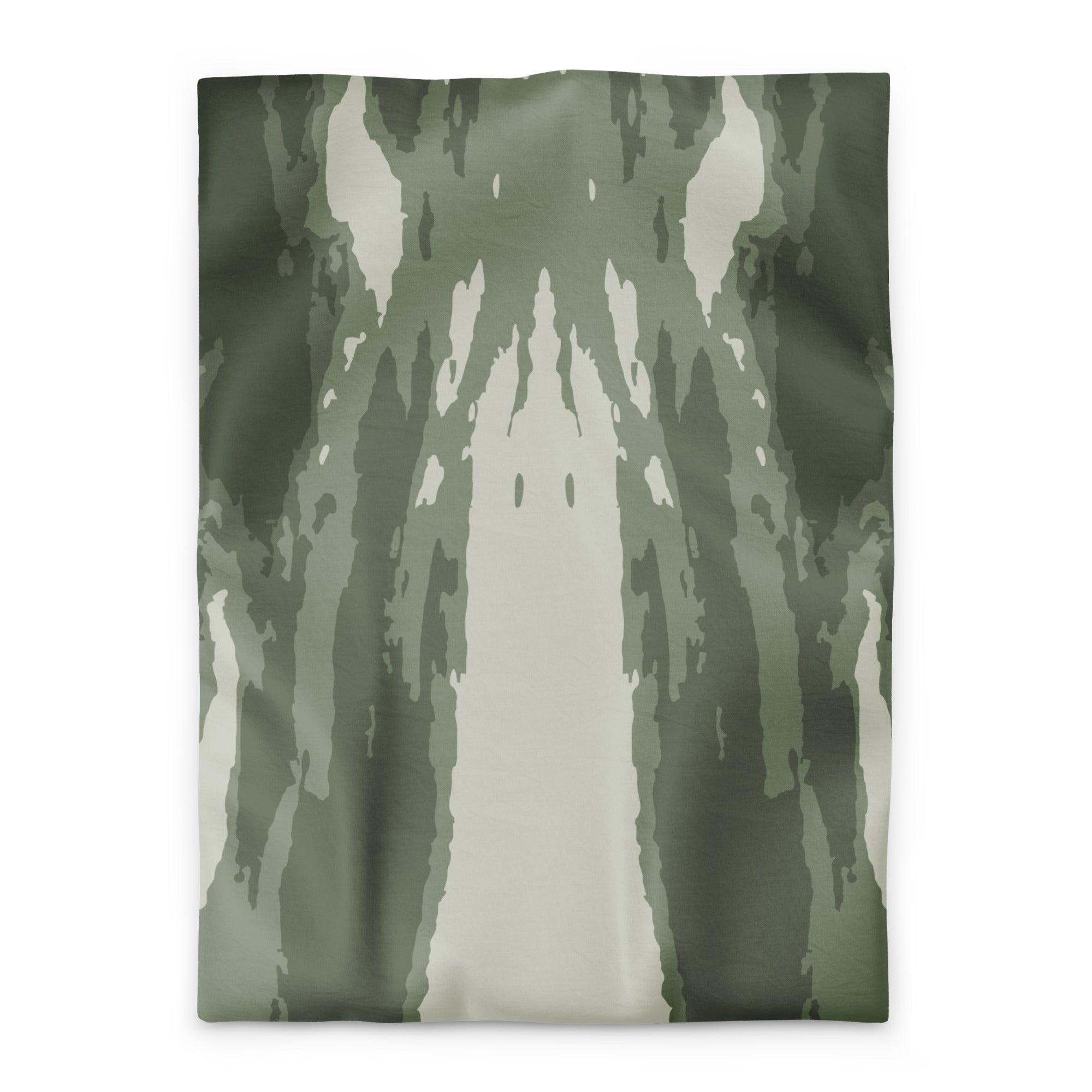 soft-touch microfiber bedding in a muted sage green palette