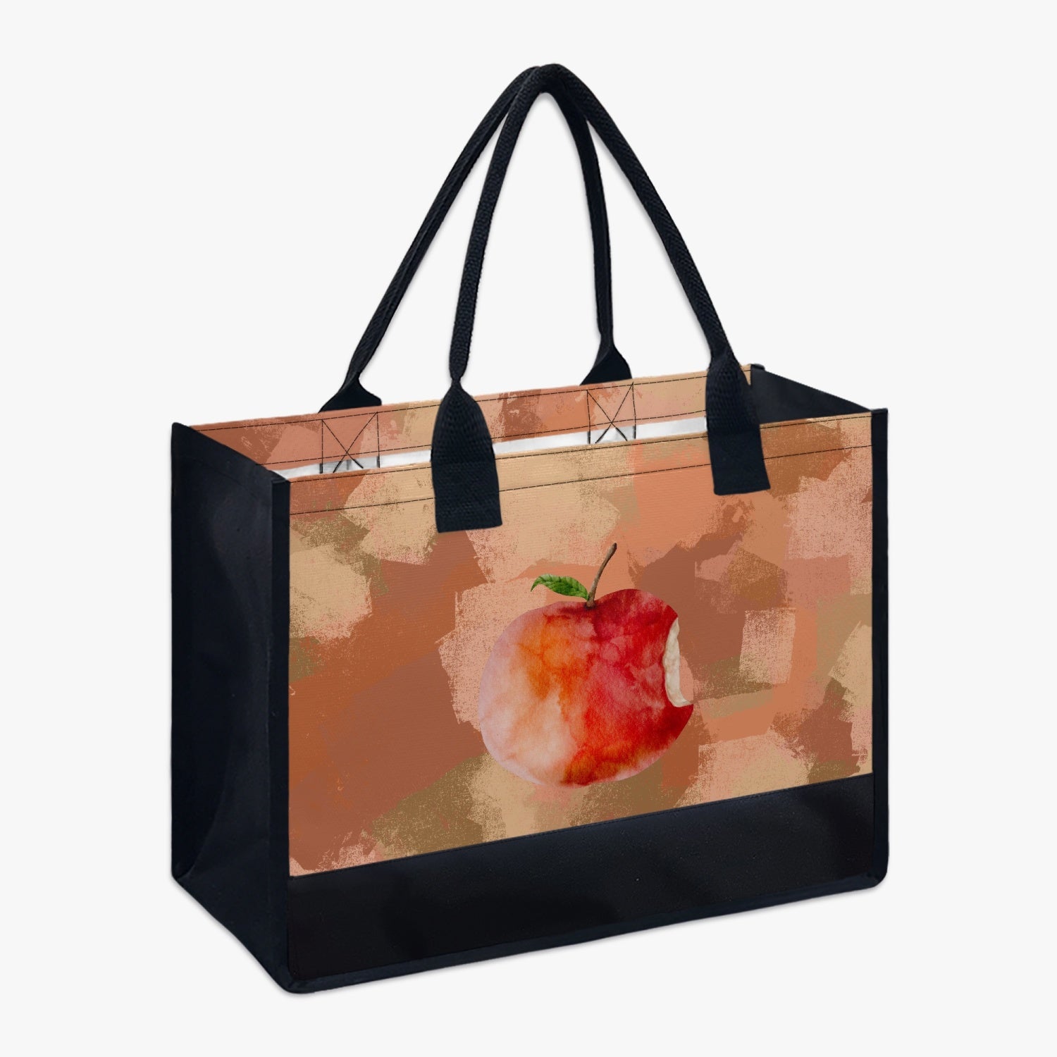 dual handle shopping tote bag abstract