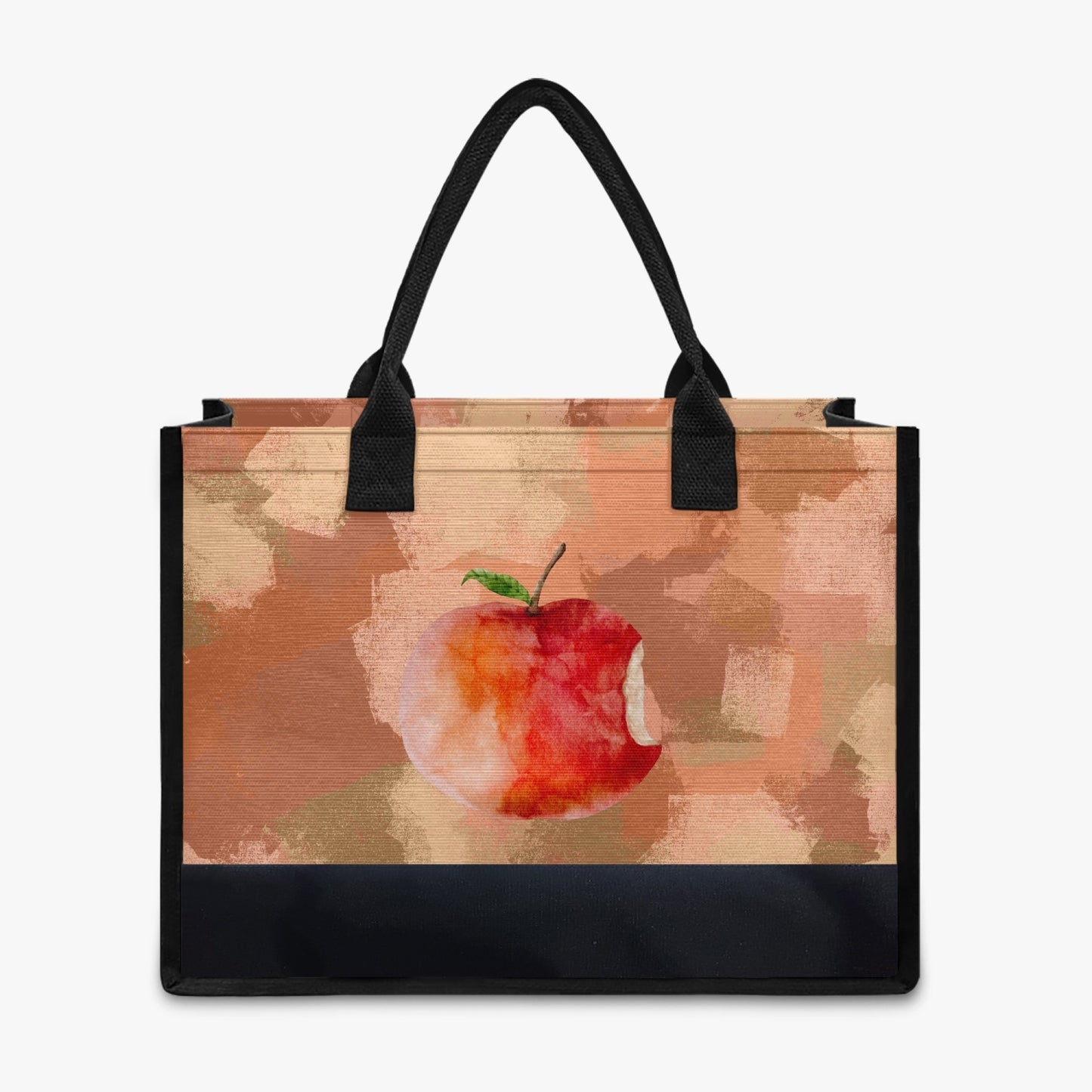 dual handle shopping tote bag abstract