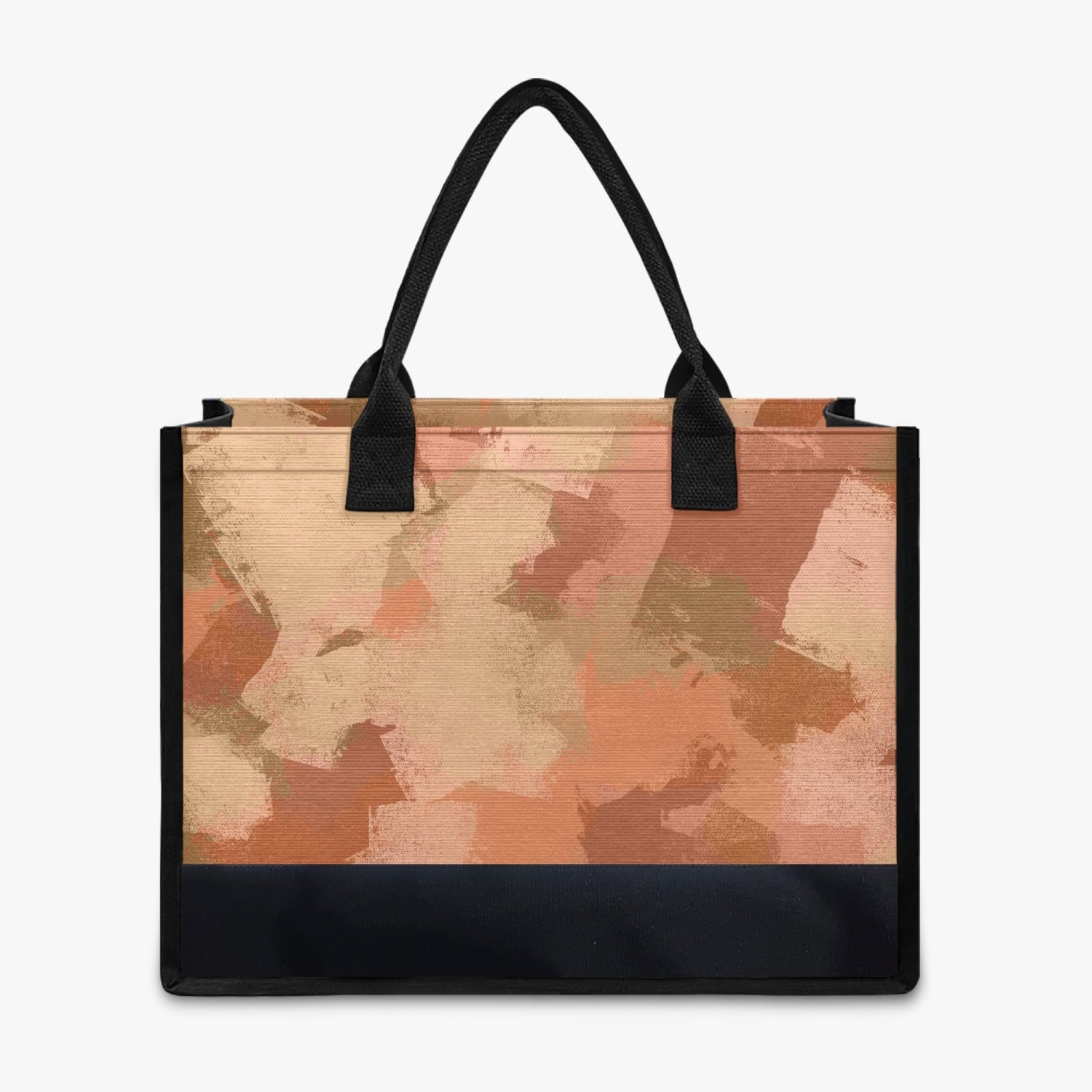 dual handle shopping tote bag abstract