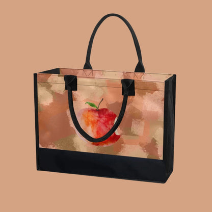 dual handle shopping tote bag abstract