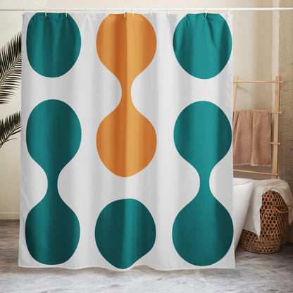 Fluid Dotted Geometric Shower Curtain - Mirfia