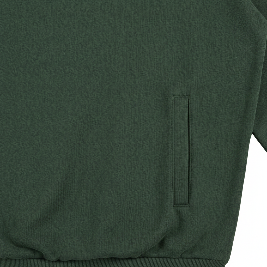 green side stripe drop shoulder hoodie pocket detail